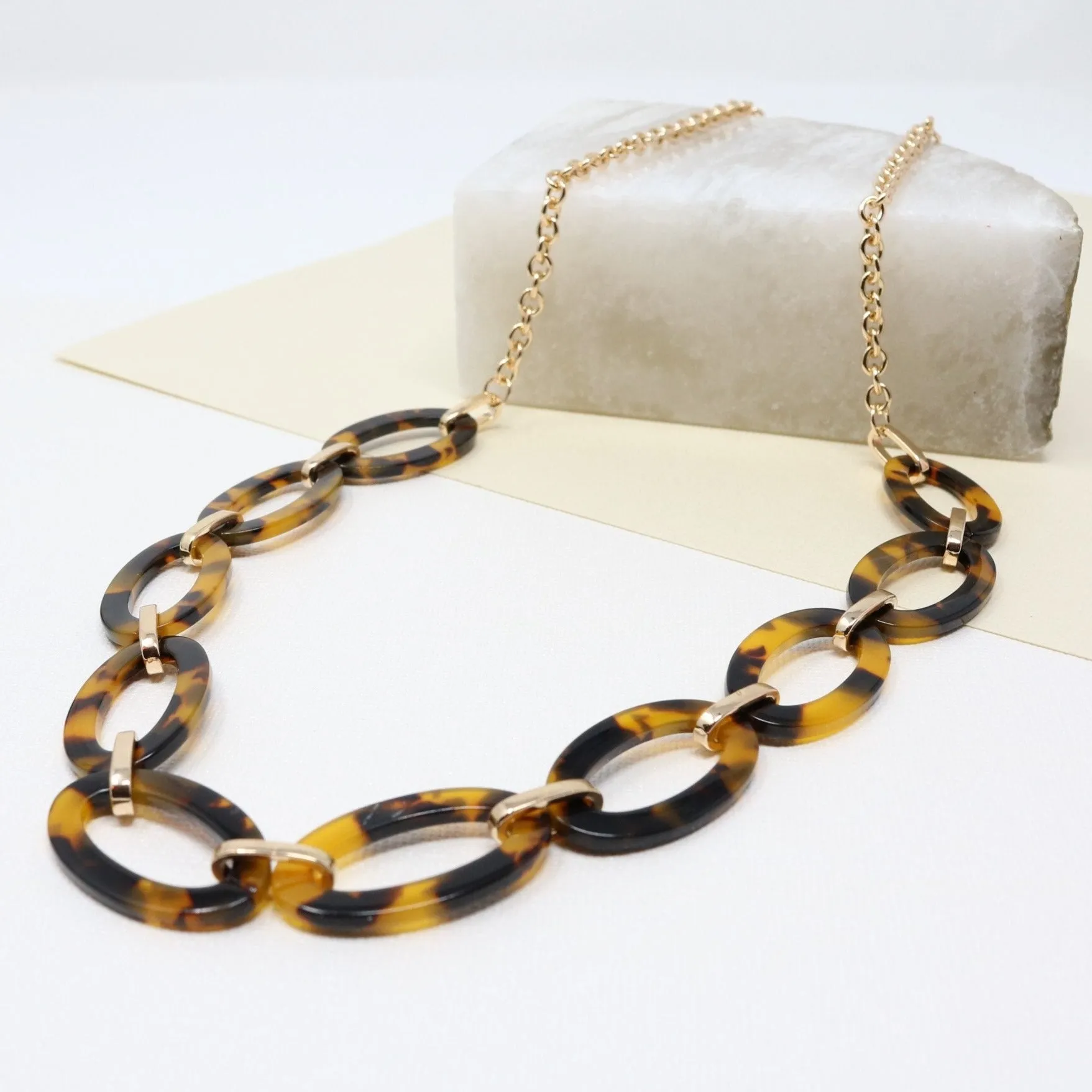 Lightweight Resin Long Necklace