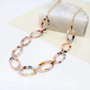 Lightweight Resin Long Necklace