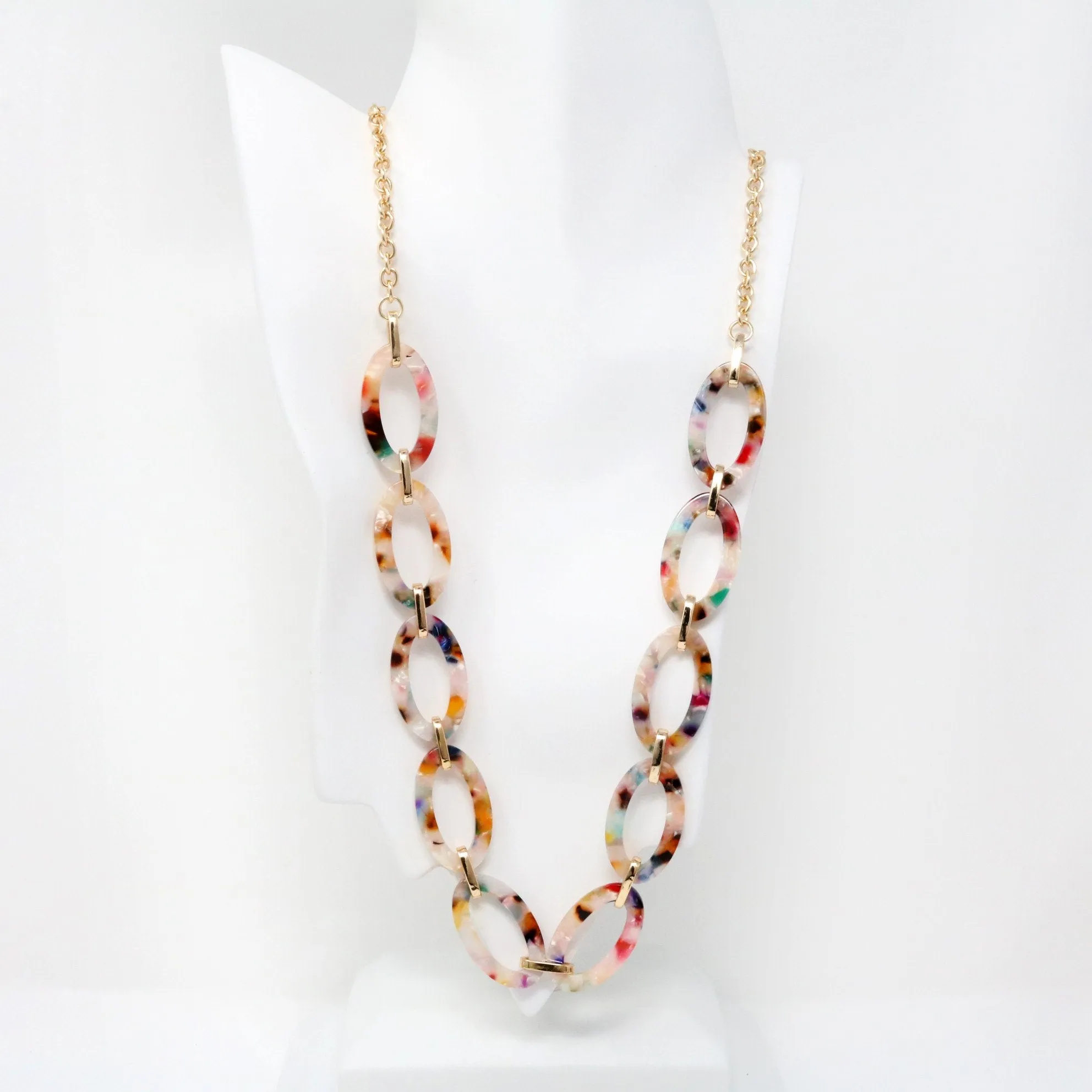 Lightweight Resin Long Necklace