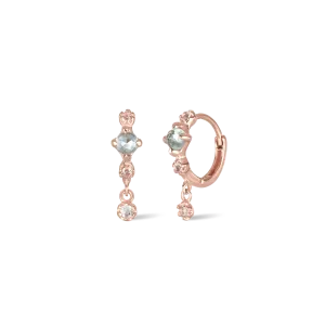 Lucine • Genuine Sky Blue Topaz Hoop Earrings