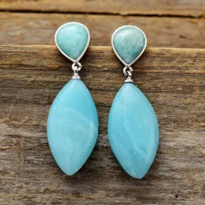 Luxury Amazonite Drop Earrings