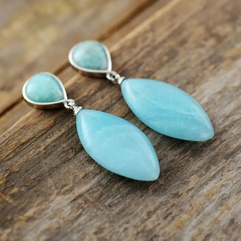 Luxury Amazonite Drop Earrings