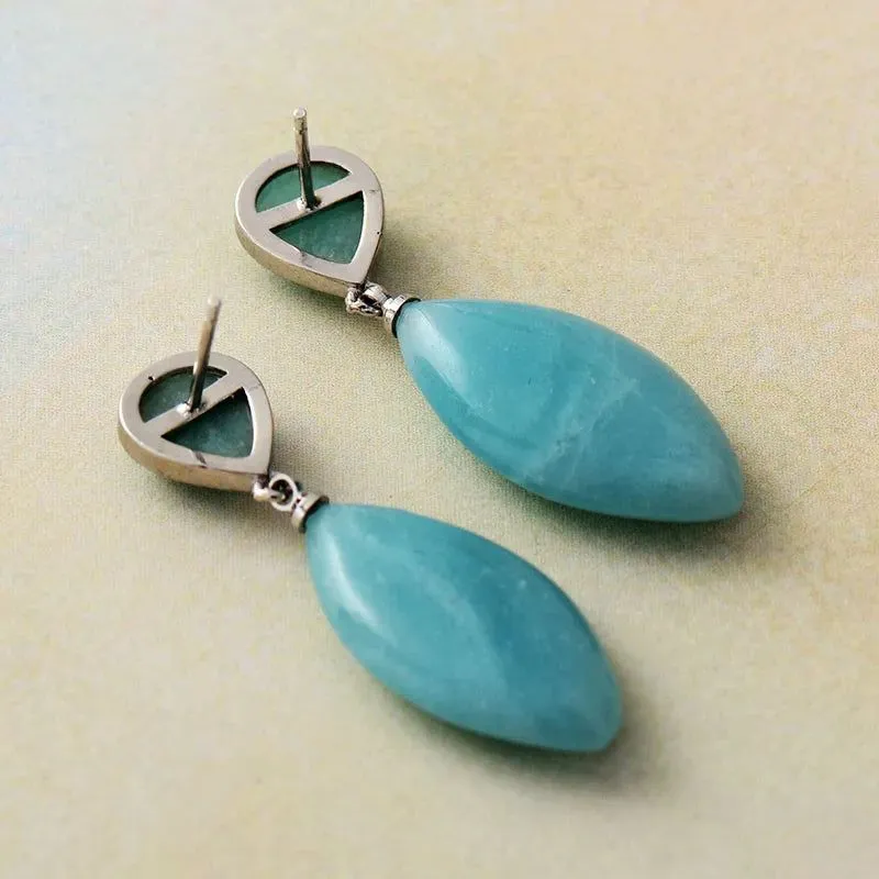 Luxury Amazonite Drop Earrings