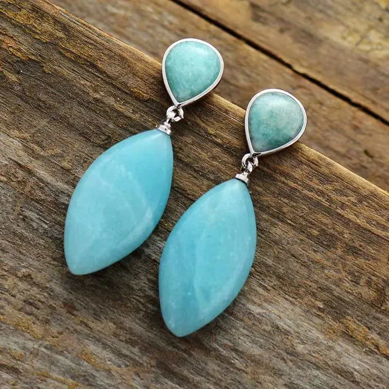 Luxury Amazonite Drop Earrings