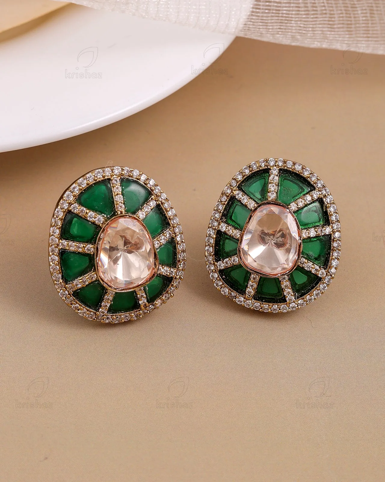 Mansa 22k Gold Plated Studs