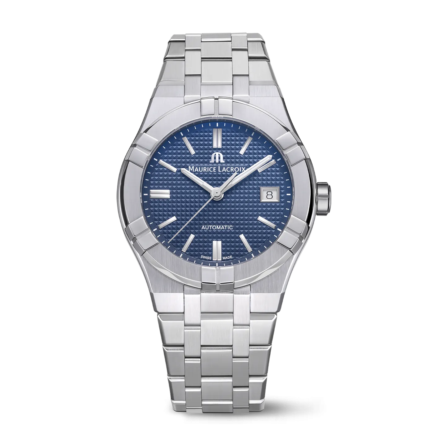 Maurice Lacroix Men's Silver Blue Aikon Automatic Watch AI6007-SS002-430-1