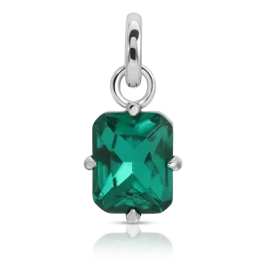 May Emerald Birthstone Charm - Emerald