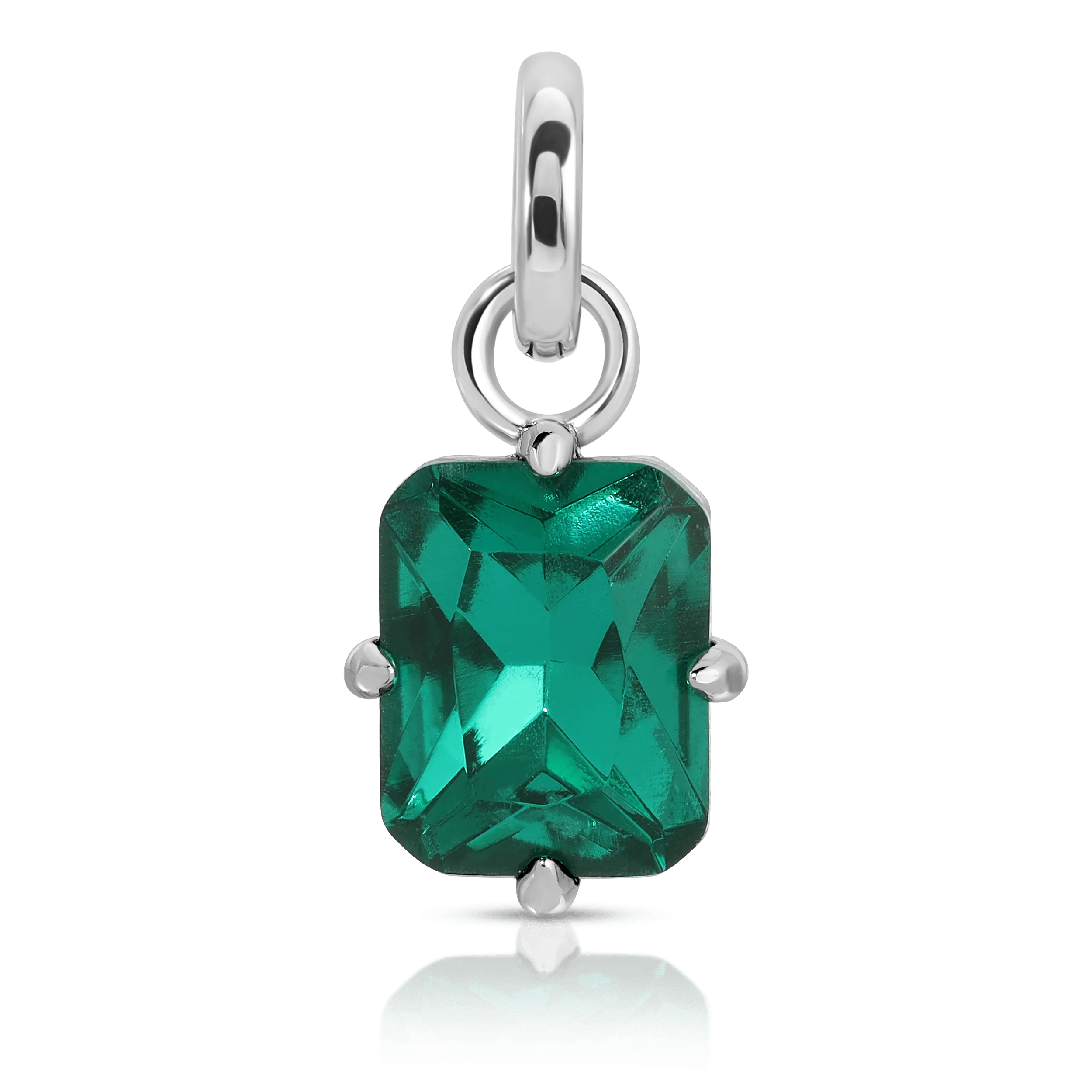 May Emerald Birthstone Charm - Emerald