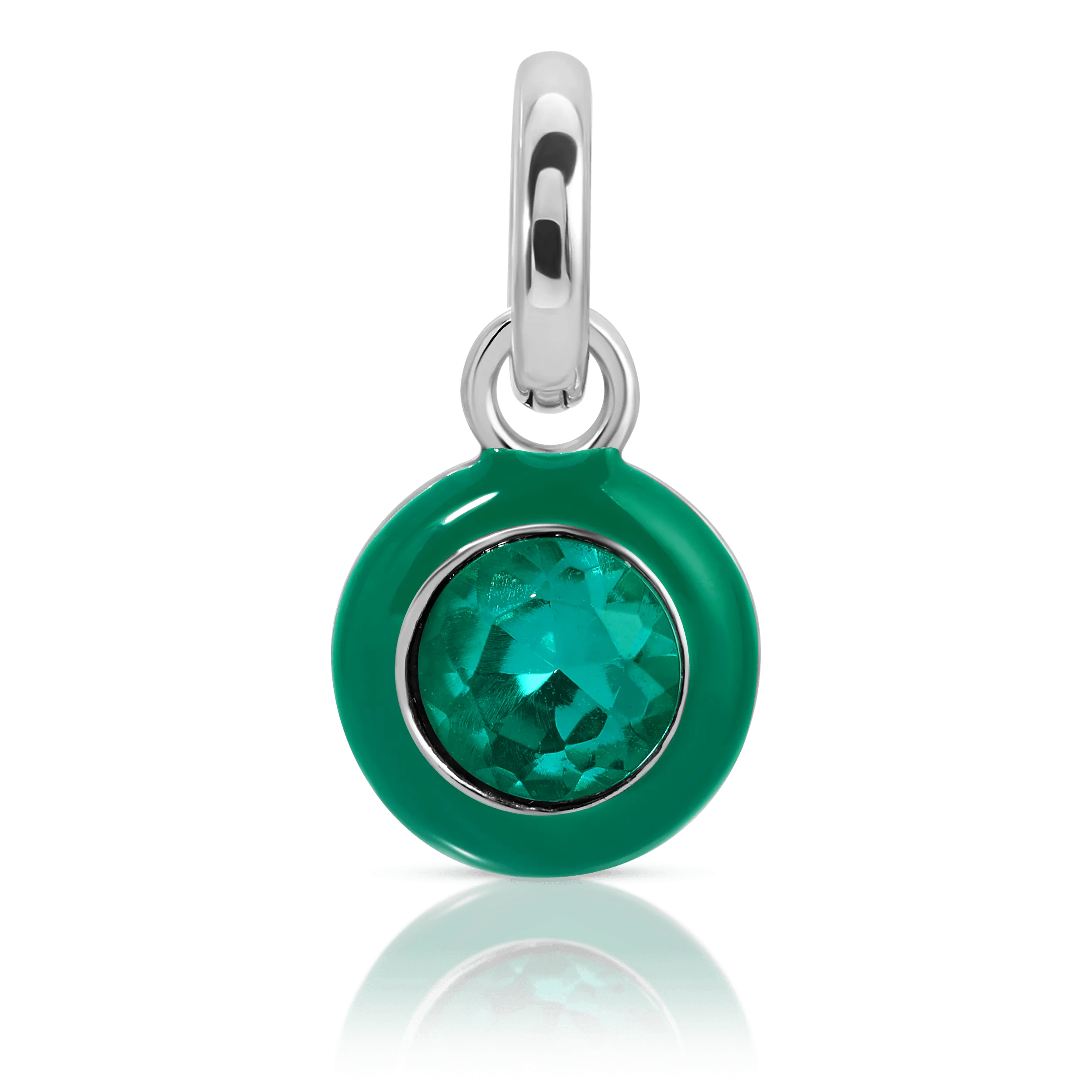 May Emerald Birthstone Charm - Round