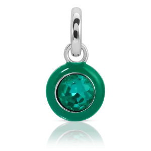 May Emerald Birthstone Charm - Round