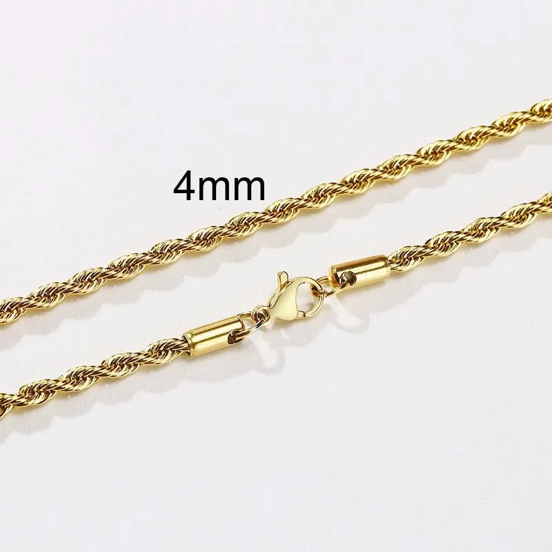 Men Stainless Steel Ropes Long Necklace