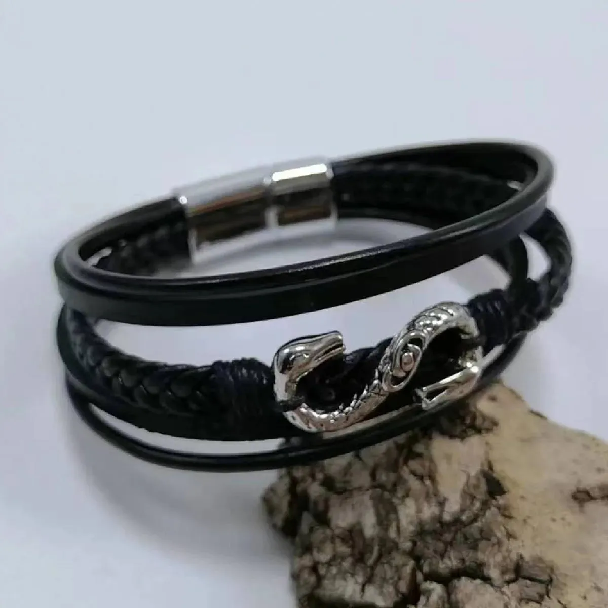 Men's Vintage Punk Leather Bracelet – New Design