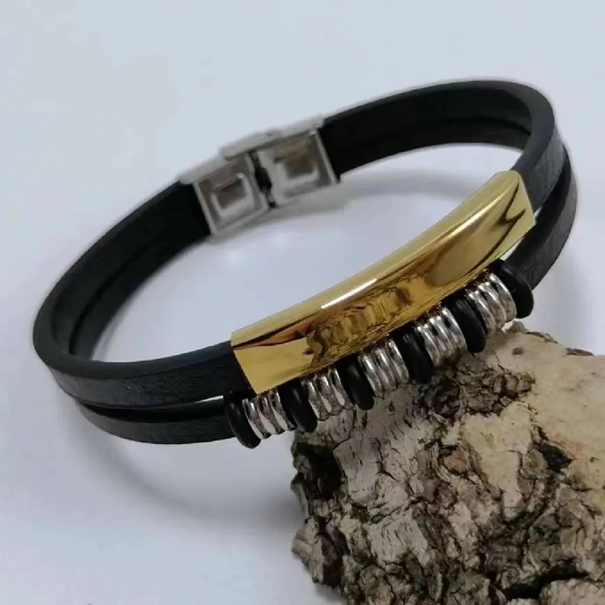 Men's Vintage Punk Leather Bracelet – New Design