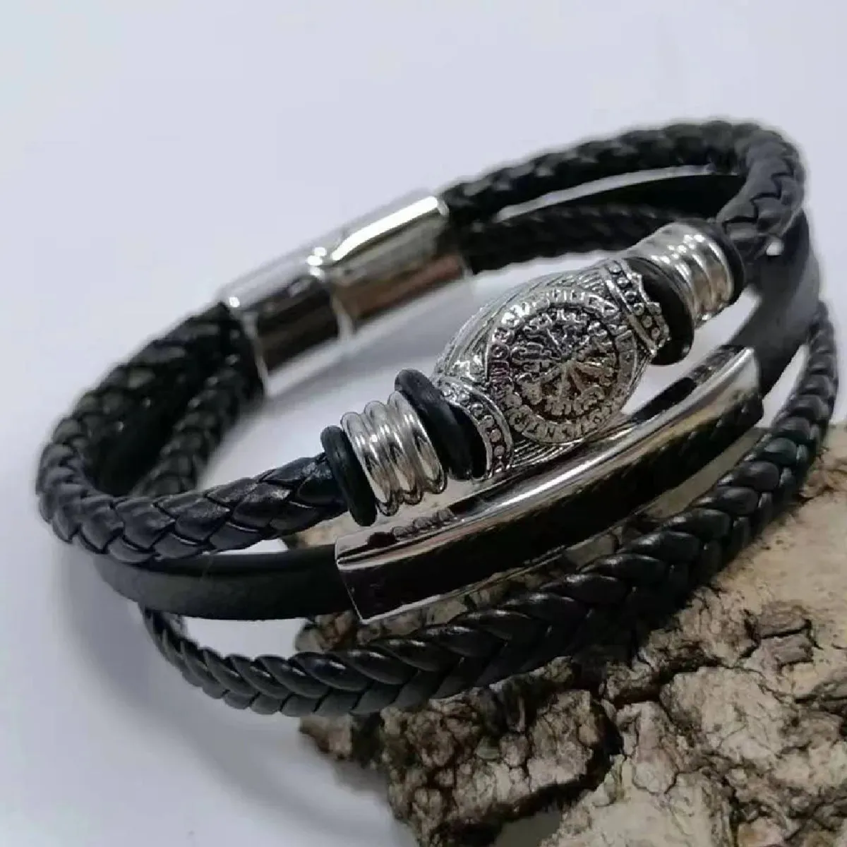 Men's Vintage Punk Leather Bracelet – New Design