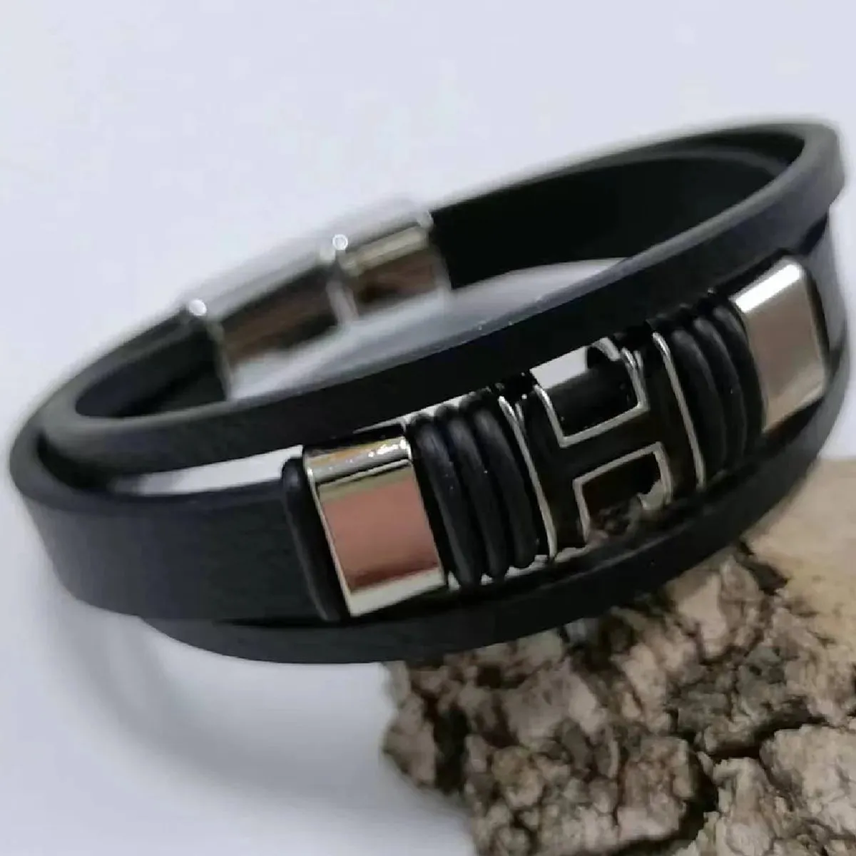 Men's Vintage Punk Leather Bracelet – New Design