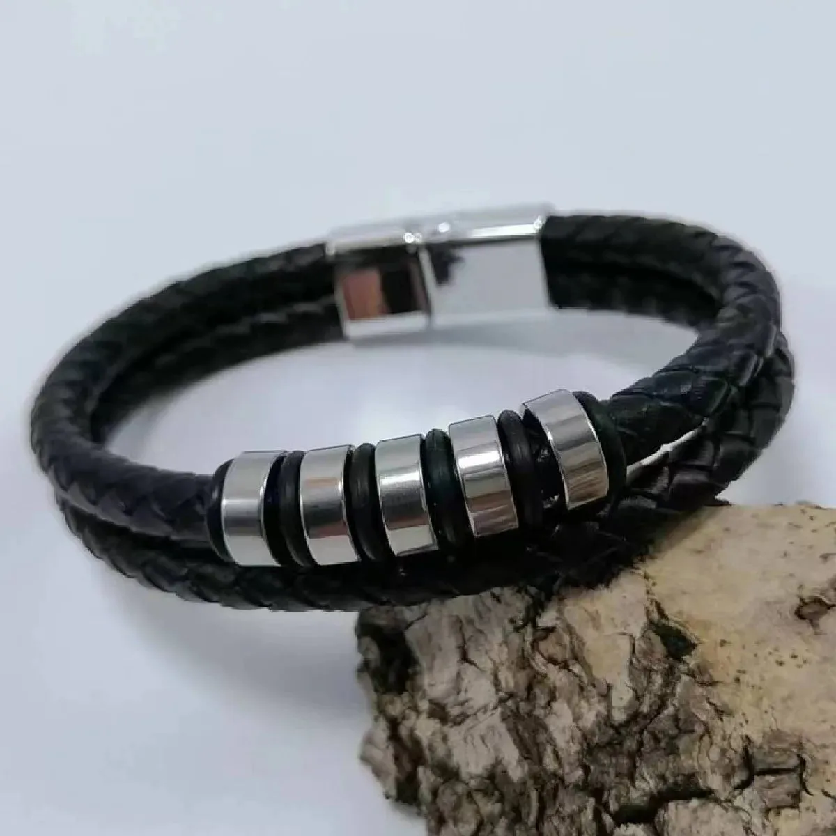 Men's Vintage Punk Leather Bracelet – New Design