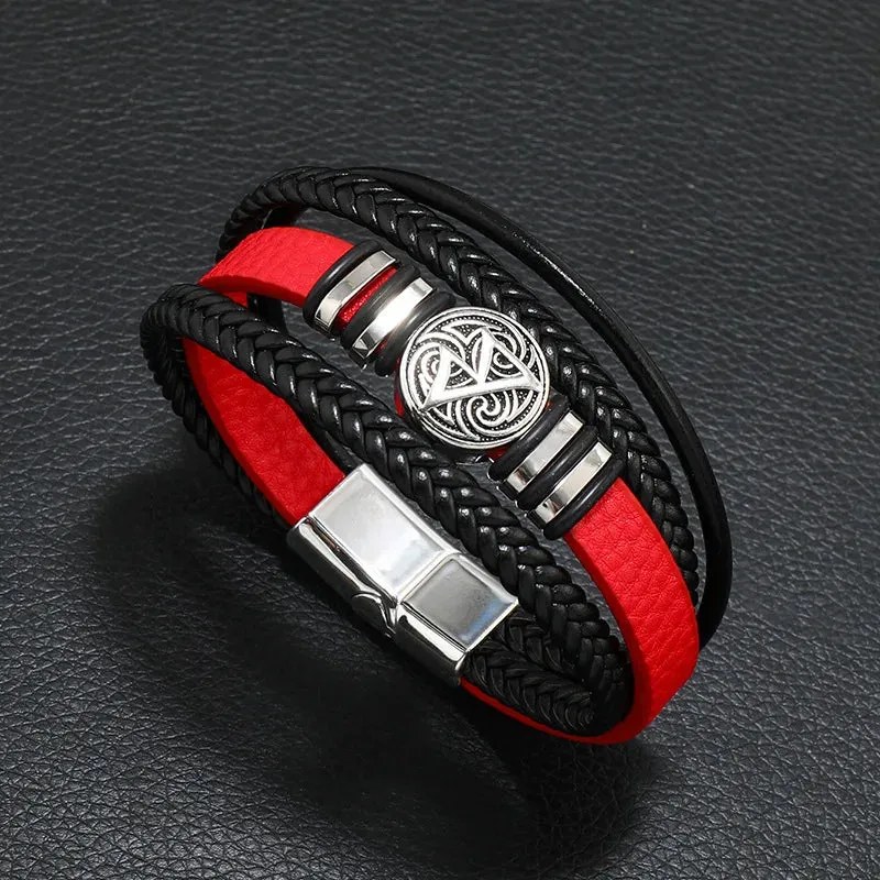 Men's Vintage Punk Leather Bracelet – New Design