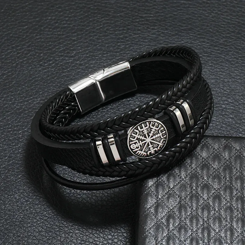 Men's Vintage Punk Leather Bracelet – New Design