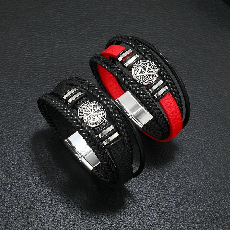 Men's Vintage Punk Leather Bracelet – New Design