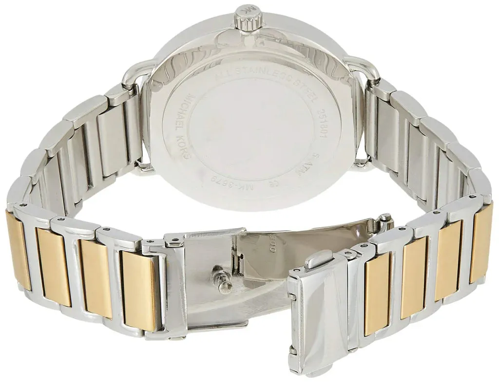 Michael Kors Silver Dial Two Tone Steel Strap Watch For Women - MK3679