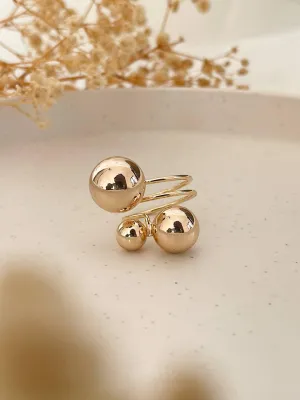 Minimalist Ball Statement Ring