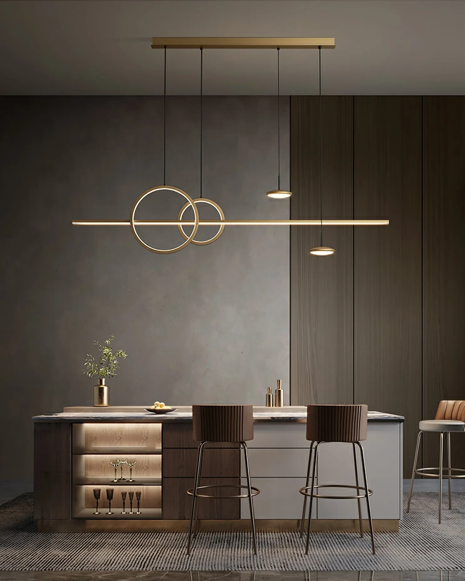 Modern Geometric Shape Chandelier