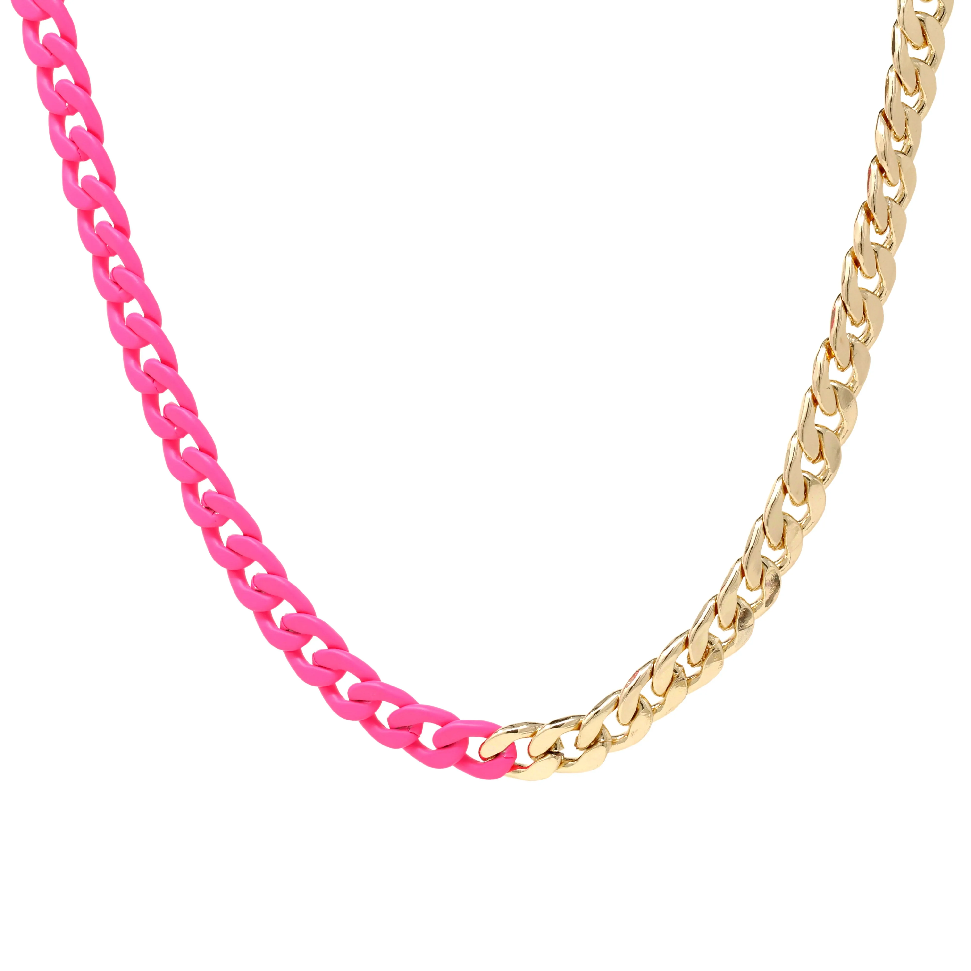 Neon Cuban Chain Necklace