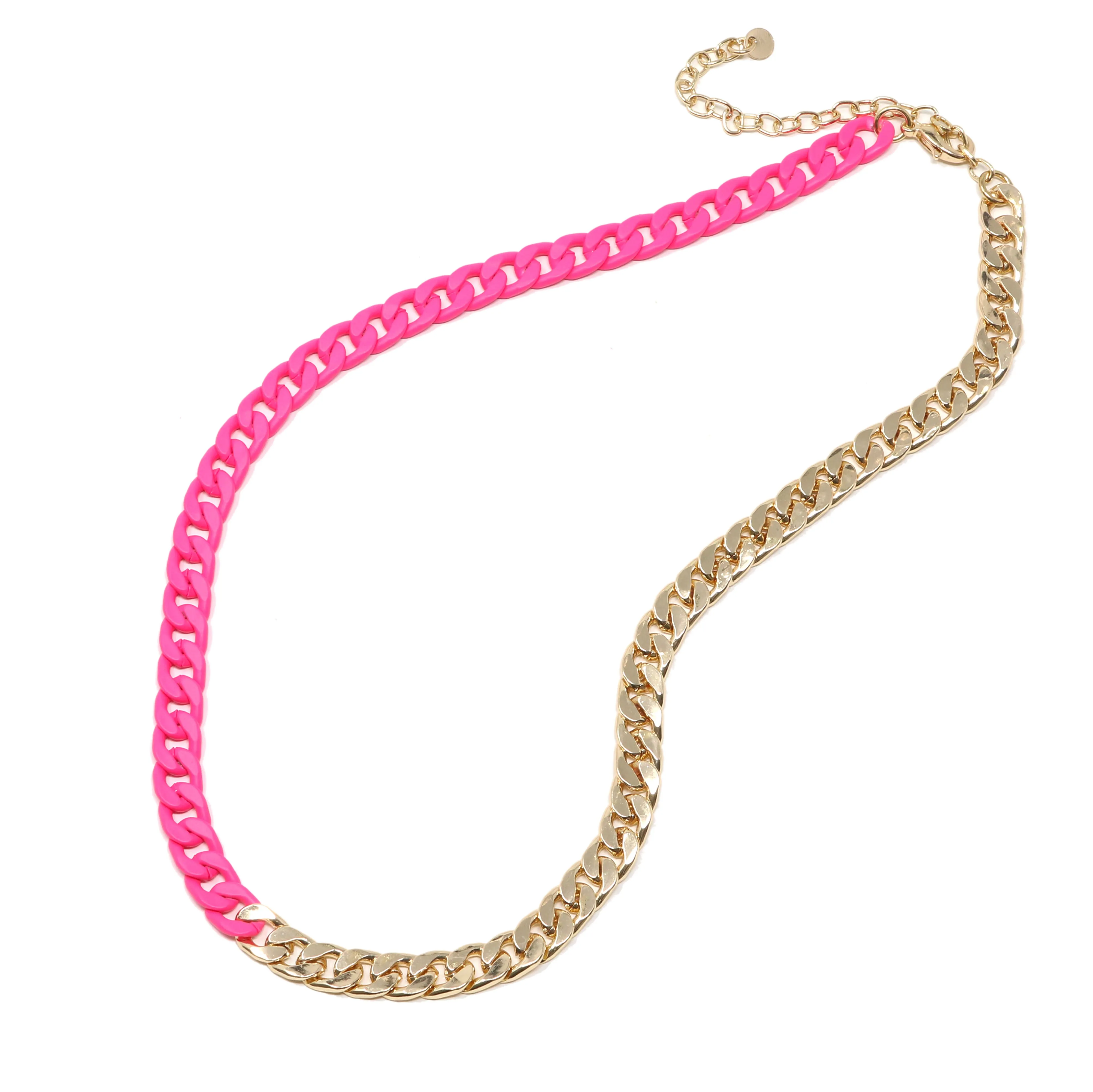 Neon Cuban Chain Necklace