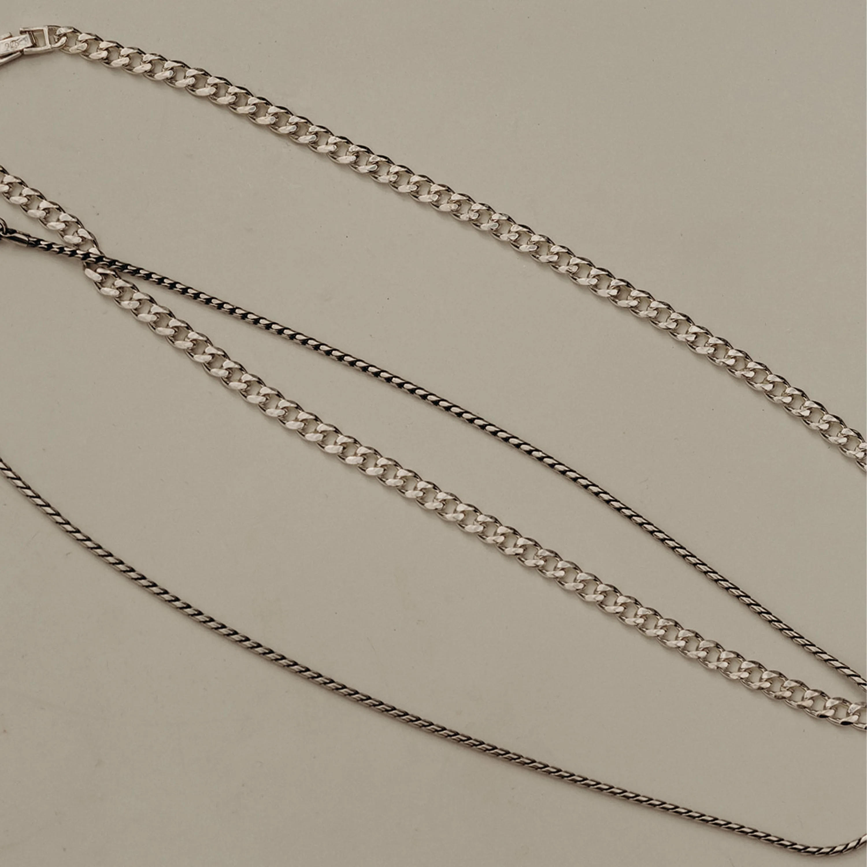 Rope Chain Necklace - Sterling Silver 2.2 mm - 19.5” - Oxidized & Polished