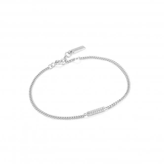 Silver Glam Bar Bracelet B037-02H