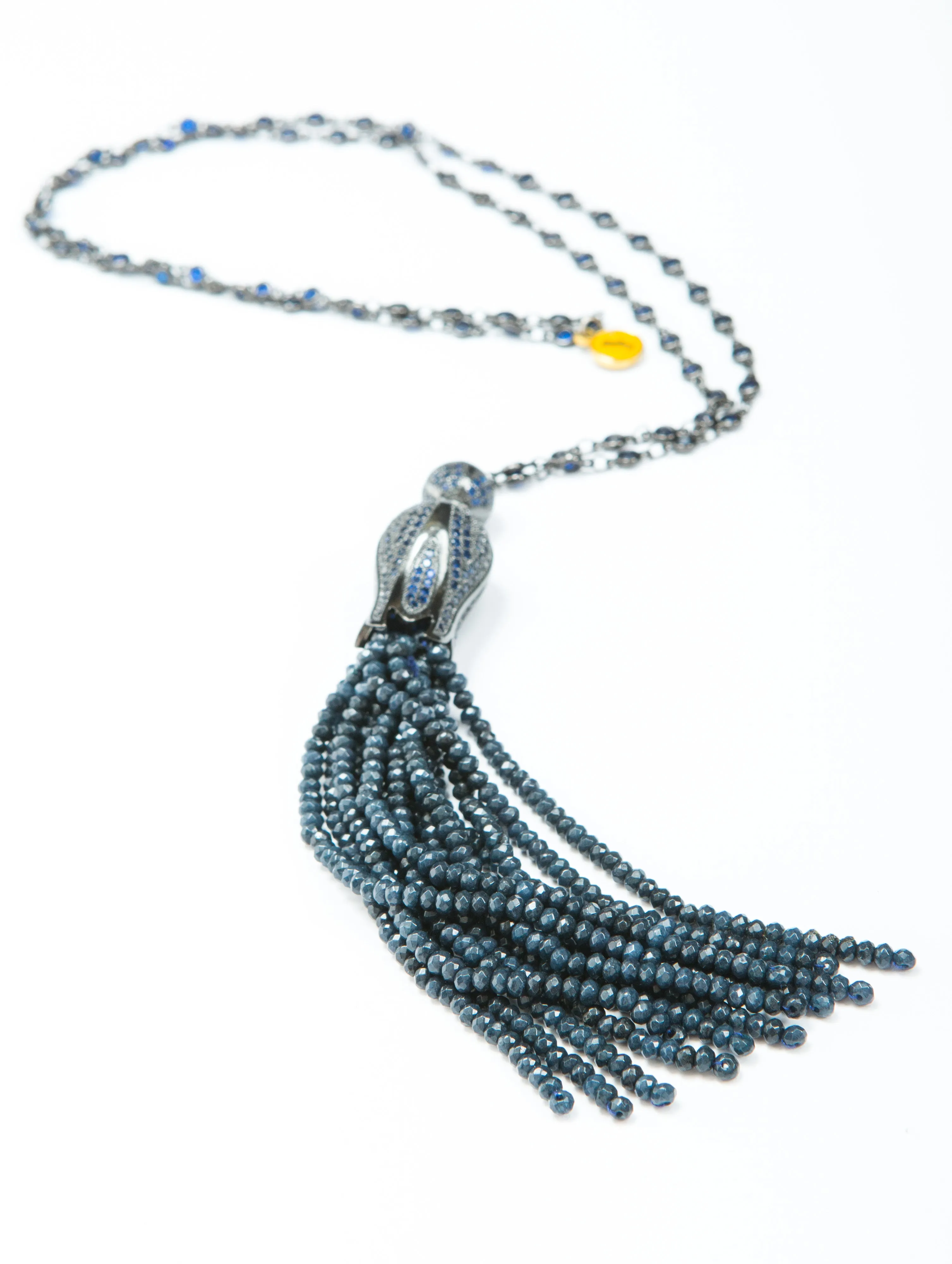 Sophia Tassel Necklace (Blue)