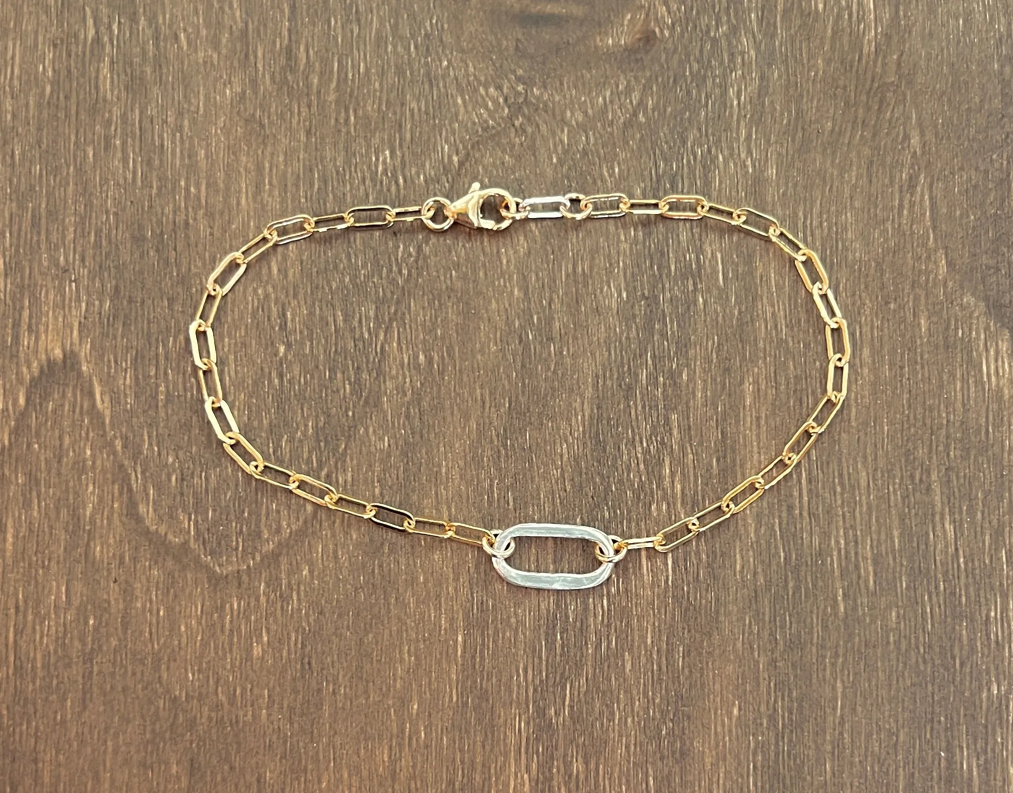 Sovereign Bracelet Sm Gold Chain with SS Link -  Mixed Metal