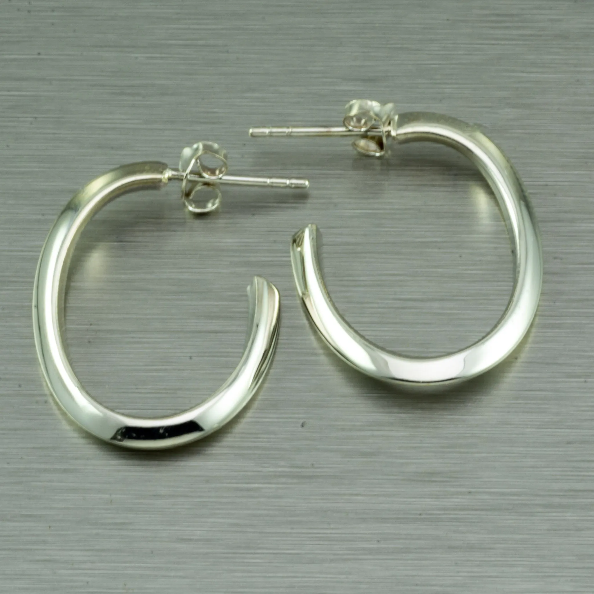 Sterling silver hoops