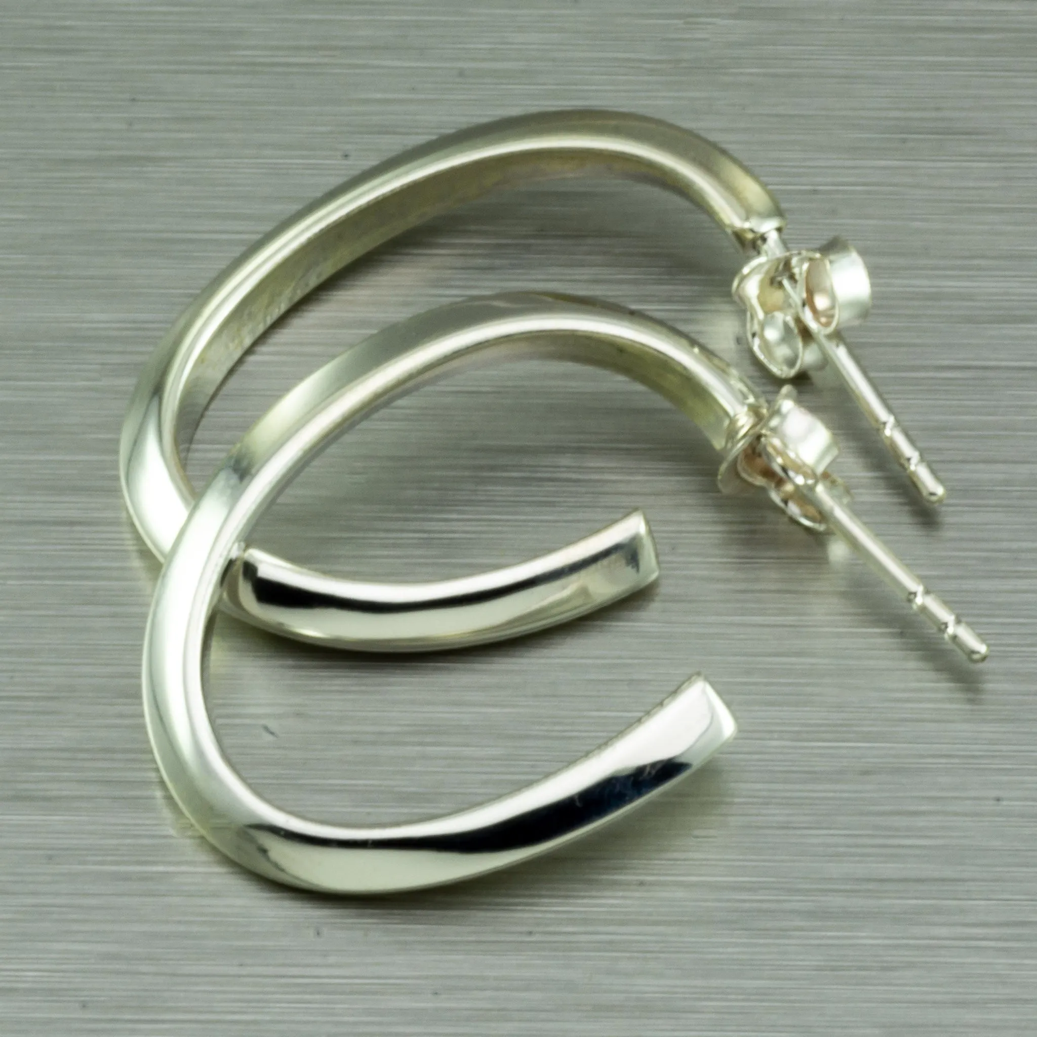 Sterling silver hoops