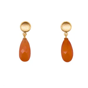 Sun Small Drop Earrings 24K Gold Vermeil