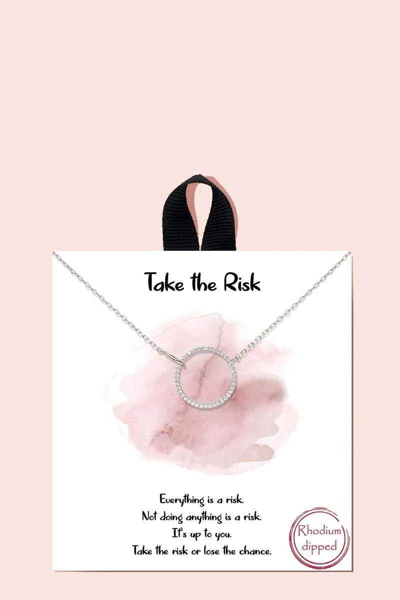 Take The Risk Pendant Necklace - Gold