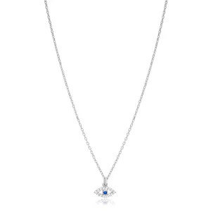 Tiny Evil Eye Pendant Necklace Dainty Minimalist Fine Jewelry - KESLEY