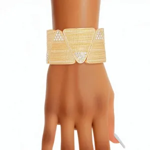 Versatile Gold Triangle Bracelet: Glam Up Day & Night Ladies