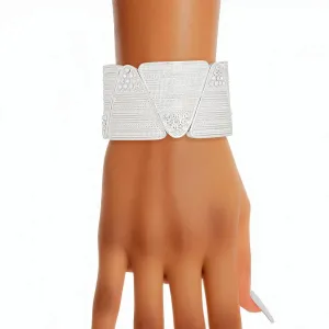 Versatile Silver Triangle Bracelet: Glam Up Day & Night Ladies