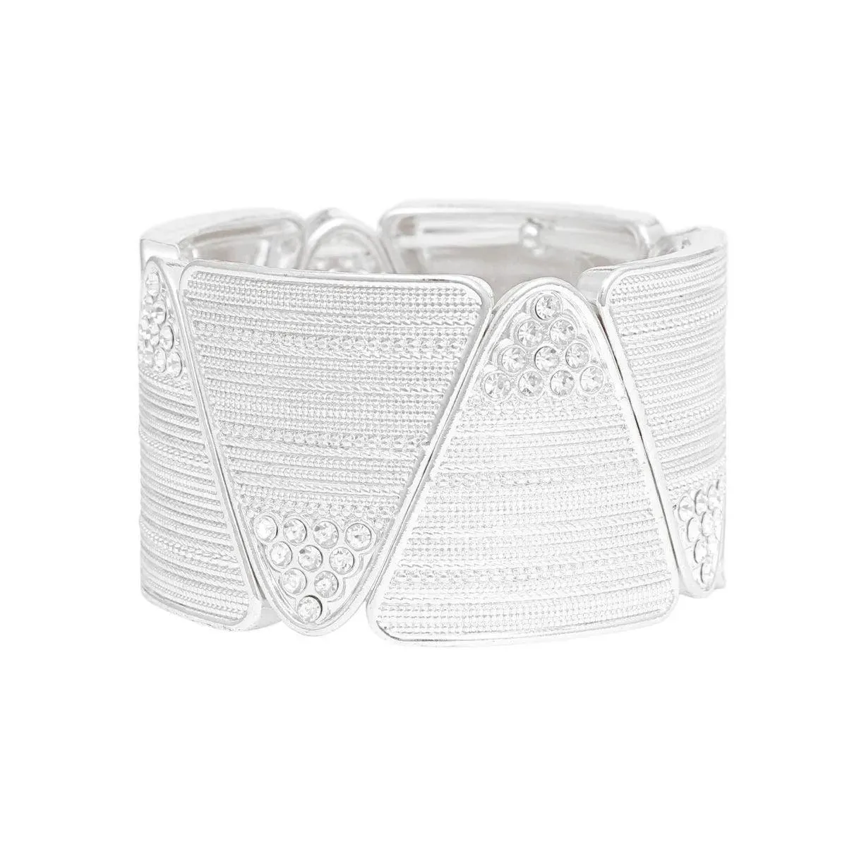 Versatile Silver Triangle Bracelet: Glam Up Day & Night Ladies