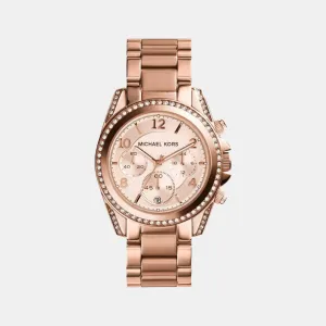 Women's Rose Gold Chronograph Stainless Steel Watch MK5263