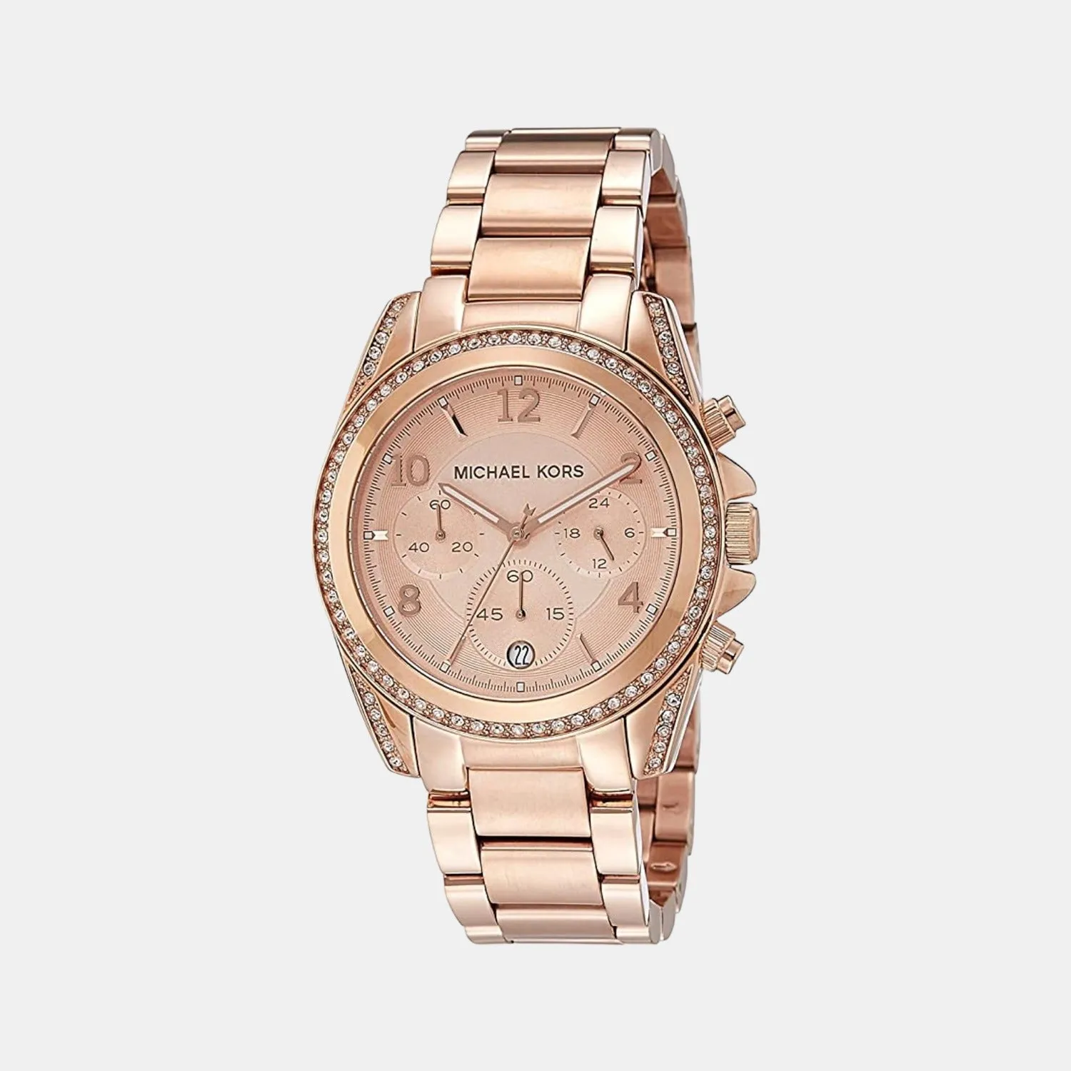 Women's Rose Gold Stainless Steel Chronograph Watch MK5263I